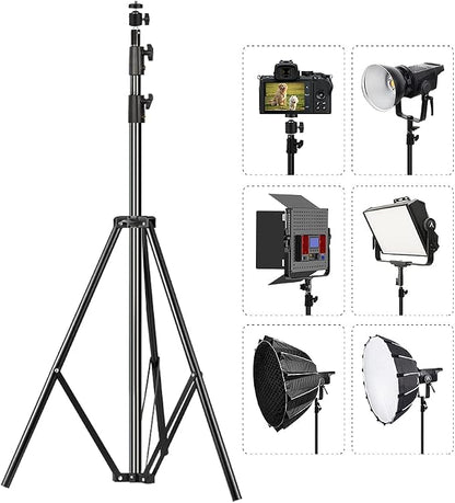 Heavy Duty Light Stand 9.5 Feet/2.8 Meters Adjustable Spring Cushioned Metal - Image 3