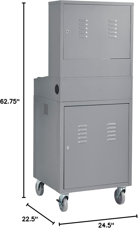 Global Industrial Mobile Security LCD Computer Cabinet Enclosure - Image 2