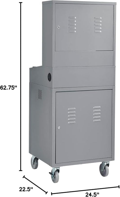 Global Industrial Mobile Security LCD Computer Cabinet Enclosure - Image 2