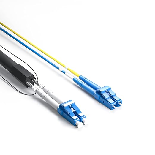 10Gtek 20 Meter LC to LC Outdoor Armored Fiber Patch Cable, Single Mode Duplex - Image 2