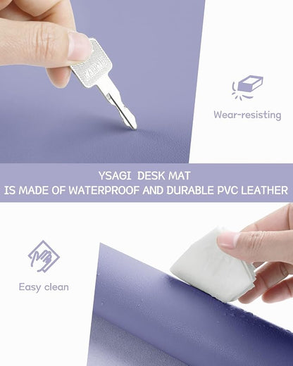 YSAGi Non-Slip Leather Desk Pad L Size, Waterproof Laptop Computer Desk - Image 5