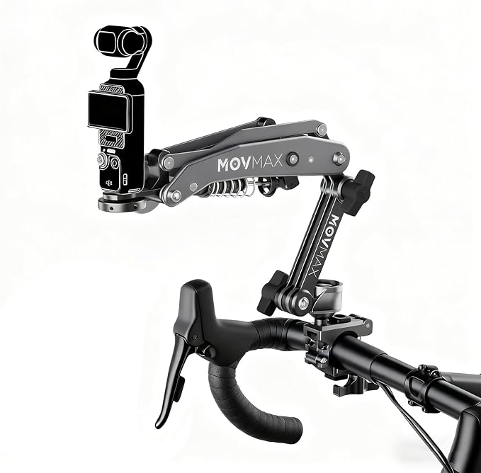 MOVMAX Blade Arm Bike Motorcycle Handlebar Mount Stabilizer, Camera Clamp Mount by Vaxis