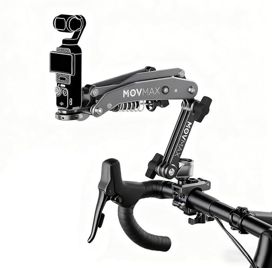 MOVMAX Blade Arm Bike Motorcycle Handlebar Mount Stabilizer, Camera Clamp Mount by Vaxis