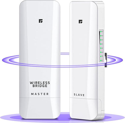 Wireless Bridge, Pre-Configured 2 Pack Long Range WiFi Bridge by GOODSTORY