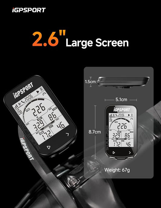 iGPSPORT BSC100S GPS Bike Computer Wireless, 2.6'' LCD Display 40H Rechargeable - Image 2