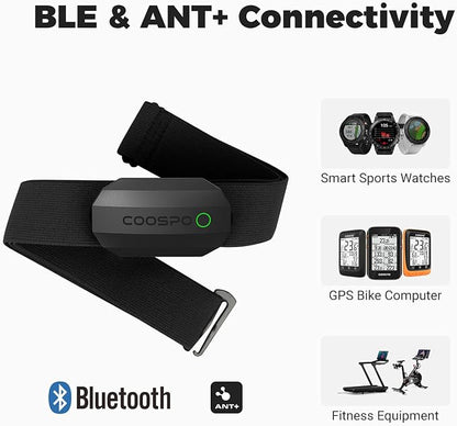 COOSPO Bluetooth Heart Rate Monitor Chest Strap H808S, ANT+ BLE HR Monitor Chest - Image 4