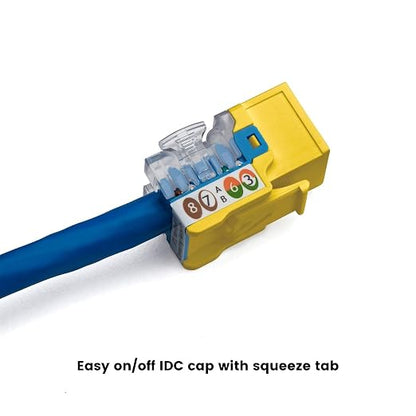 trueCABLE Cat6A Keystone Jack, Unshielded, 90 Degree Punch-Down, UL Listed - Image 5