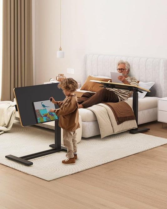 FLEXISPOT H7 PRO Mobile Standing Desk Adjustable Overbed Table Pneumatic - Image 2