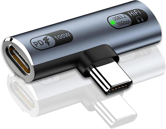 2-in-1 USB-C Splitter with 100W Fast Charging, Dual USB-C Ports by AMAKE