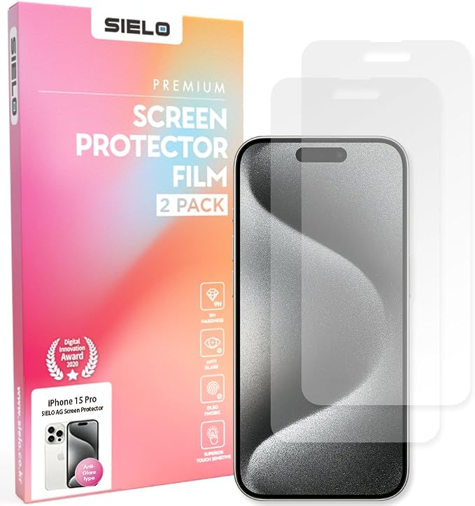 SIELO 2 Pack Matte Screen Protector, 9H Hardness Shatterproof & paper-feel PET by SIELO