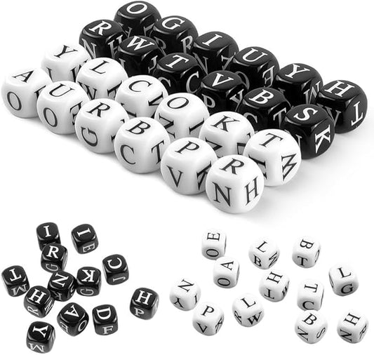 24 Pcs Dice Set, The Crossword Solitaire Game, 6 Sided Dice Crossword Creative by Rytopt