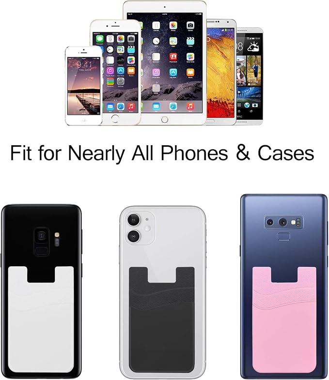 SS Phone Wallet, Phone Card Holder Pocket Pouch Stick on - Image 7