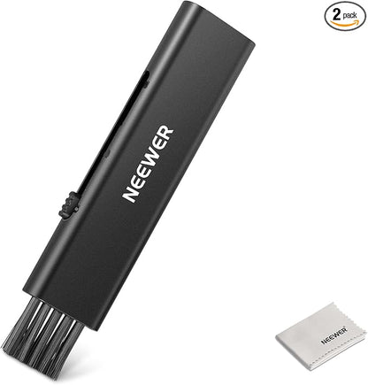 NEEWER 2 in 1 Camera Lens Cleaning Kit, 1x Lens Brush Pen + 1x Cleaning Cloth by Neewer