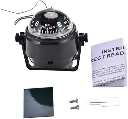 VGEBY Marine Navigation Compass, High Precision LED Marine Digital Car Mount by VGEBY