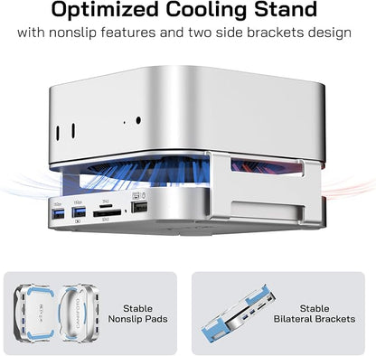 M-ac Mini M4 Dock with 4TB Sam-Sung T7 Portable SSD Enclosure, 7-in-1 Aluminum - Image 6