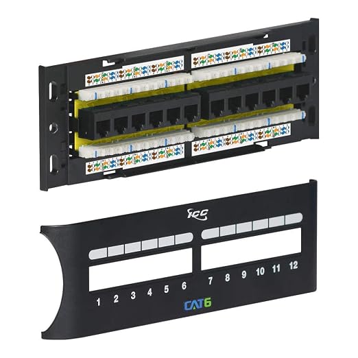 ICC CAT6 Patch Panel, UL Listed & PoE++ Rated Gigabit Applications, Wall Mount by ICC