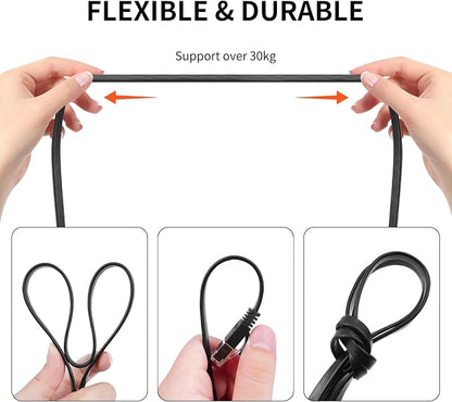 REXUS 2-Pack Retractable Cat 6 Flat Ethernet Network Cable 6.6 FT, 10 Gigabit - Image 7