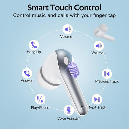TAGRY Bluetooth Headphones True Wireless Earbuds 60H Playback LED Power Display - Image 4