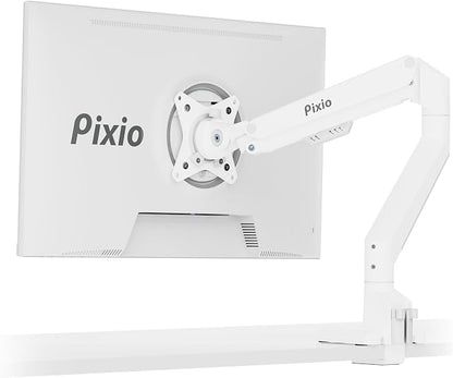 Pixio PS1S Wave White Single Monitor Arm Stand Desk Mount by Pixio