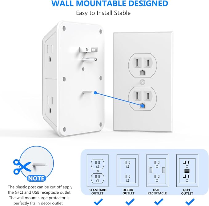 JcBlaon Outlet Extender Surge Protector - Image 5