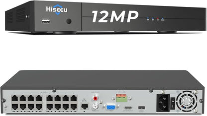 Hiseeu 12MP 16CH PoE NVR Network Video Recorder by Hiseeu
