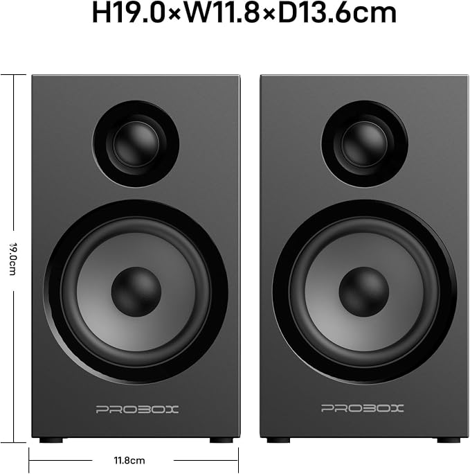 BT16 HiFi Bookshelf Speakers 3.5" Woofer - Image 5