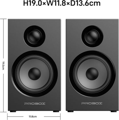 BT16 HiFi Bookshelf Speakers 3.5" Woofer - Image 5