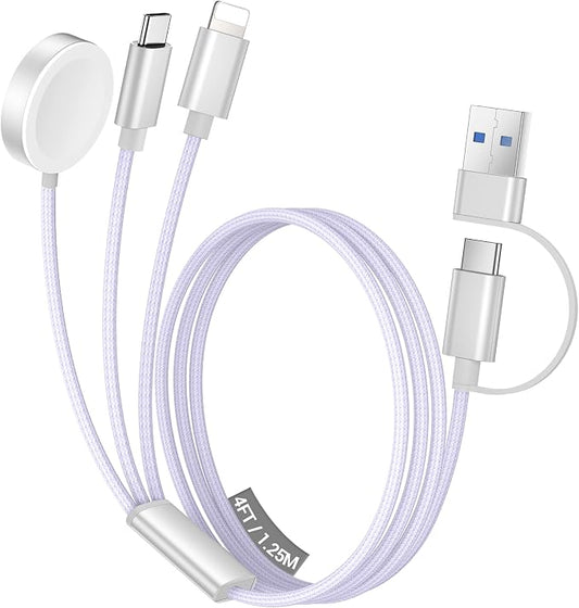 Temdan for Travel Vacation Essentials, 3 in 2 USB C Cable for Apple Watch by Temdan