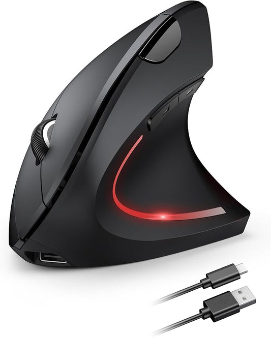 TECKNET Ergonomic Mouse Wireless, Rechargeable Mouse Wireless Silent by Tecknet