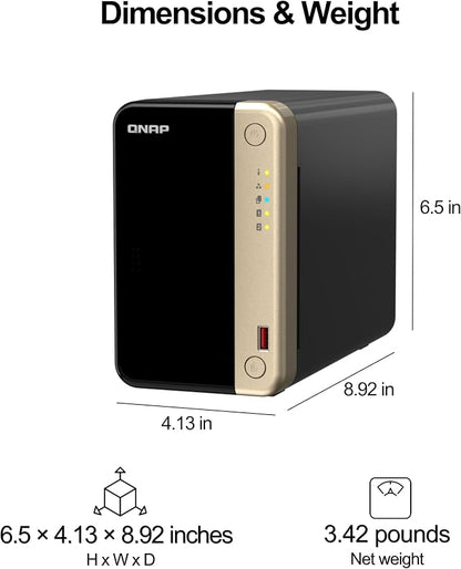 QNAP TS-264-8G-US 2 Bay High-Performance Desktop NAS - Image 3