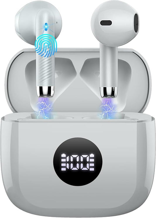 Wireless Earbuds, 40H Playback Mini Case IP7 Waterproof Sports Earphones by Jxrev
