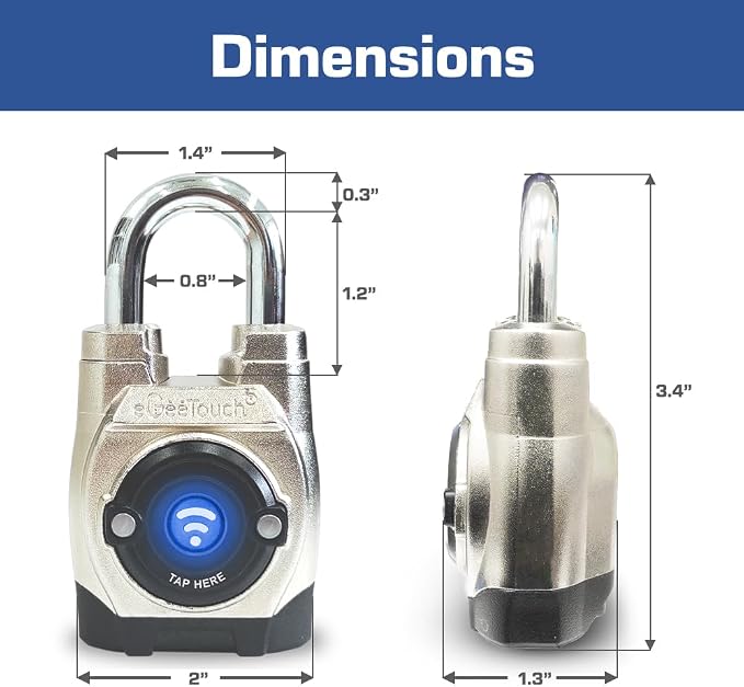 5th GEN Outdoor Smart Padlock – Keyless Bluetooth & NFC Lock, Weatherproof - Image 8