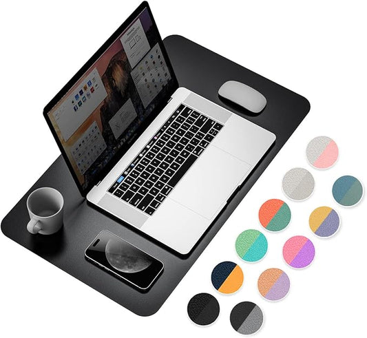 YSAGi Dual-Sided Desk Pad Protector, Waterproof Leather Desk Mat, Large Mouse by YSAGi