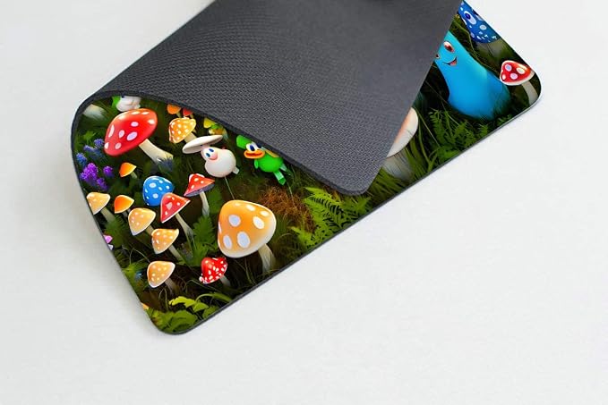 Happy Mushroom Mouse pad Customized Mousepad Non-Slip Rubber Base Mouse Pads - Image 3