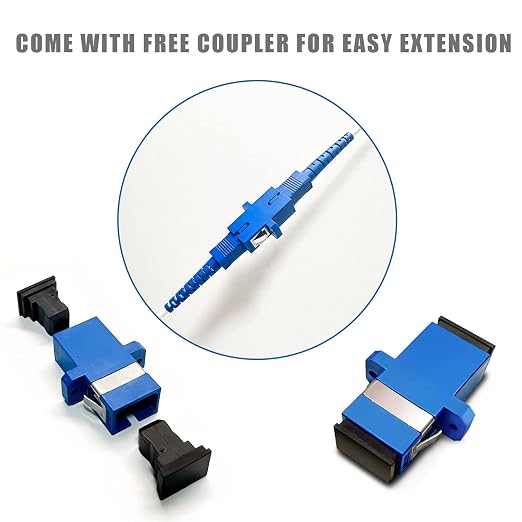 100 Meters SC to SC Fiber Optic Patch Cable, Outdoor Armored Single Mode SC/UPC - Image 4