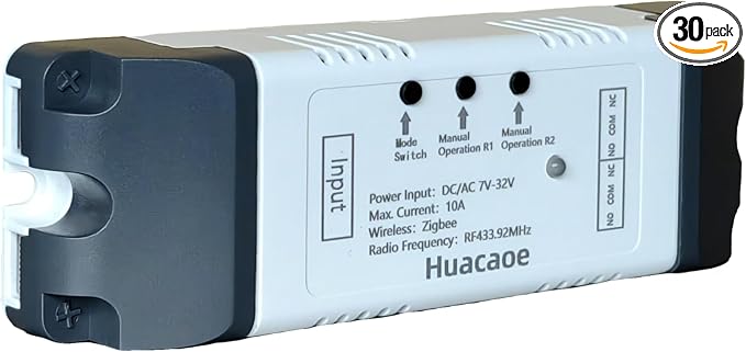 Zigbee 2CH DC 7-32V Relay Smart Switch Module, APP Remote Control by Unknown