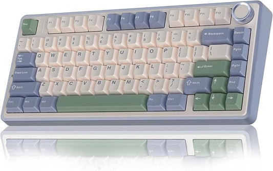 AULA F75 75% Wireless Mechanical Keyboard, Hot Swappable Creamy Keyboard by AULA