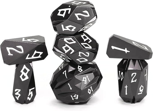 Metal DND Dice Set D and D, Dungeons and Dragons Dice of 7 RPG Dice Set Metal by FONVGOGO