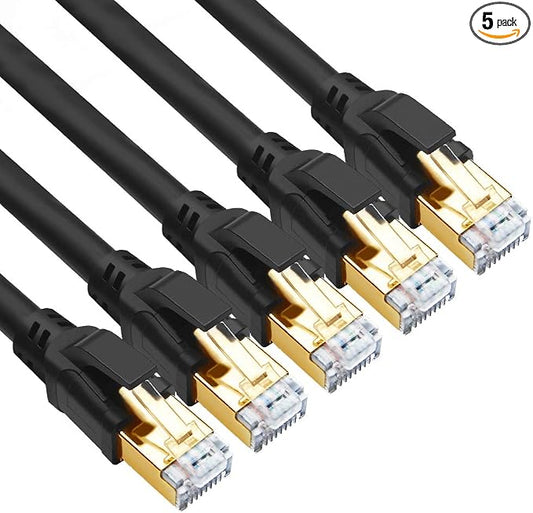 Yauhody CAT 8 Ethernet Cable, 1.5ft Ultra High Speed 40Gbps 2000MHz SFTP CAT8 by Yauhody