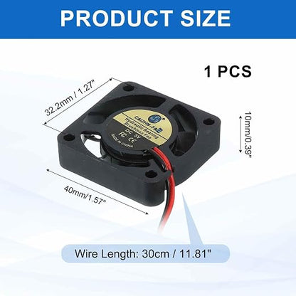MECCANIXITY 4010 Fan 40mm x 10mm 1-3/5 Inch 5V Small Plastic Cooling Fan 2 Pin - Image 2