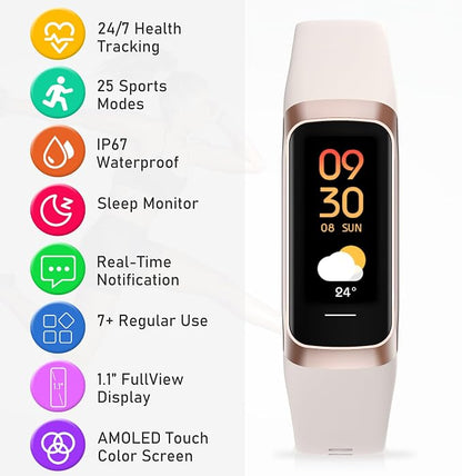 Fitness Tracker with 24/7Heart Rate, Blood Pressure, Sleep Tracking, Activity - Image 6