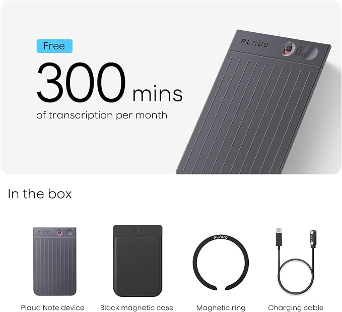 Plaud Note AI Voice Recorder, Voice Recorder w/Case, App Control, Transcribe & - Image 9