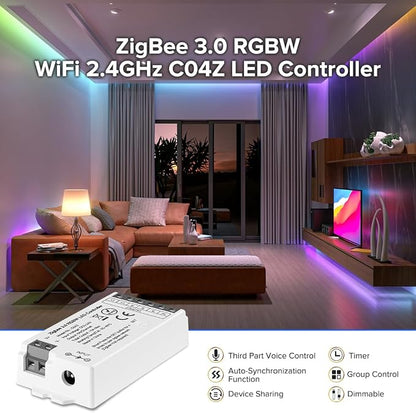 BTF-LIGHTING Tuya Zigbee 3.0 C04Z LED Controller Support RGBW 5pin PWM FCOB COB - Image 4