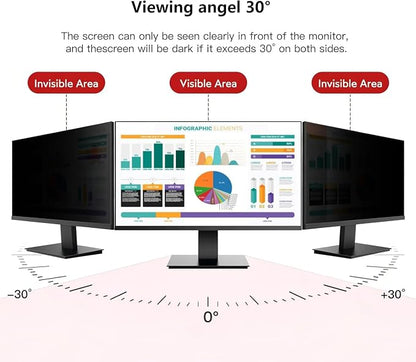 32 Inch Hanging Computer Privacy Screen Protector Shield Compatible - Image 3