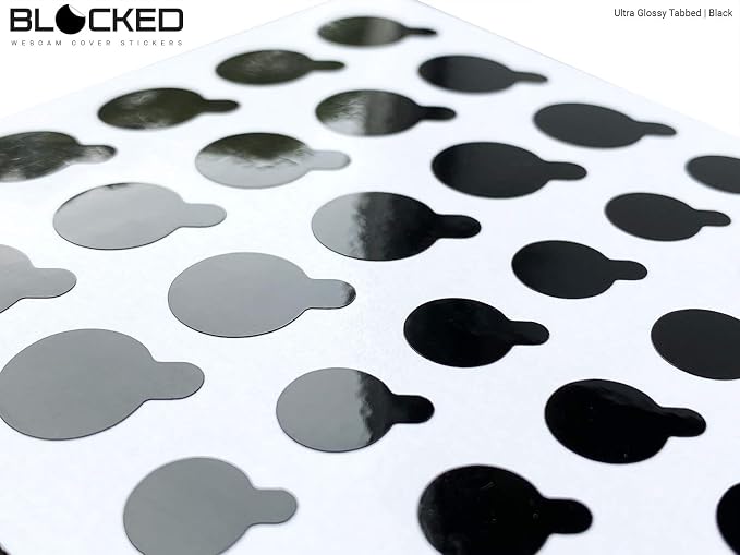 BLOCKED Webcam/Camera Vinyl Covers | 57 TabbedLow-Tack Restickable Webcam - Image 4