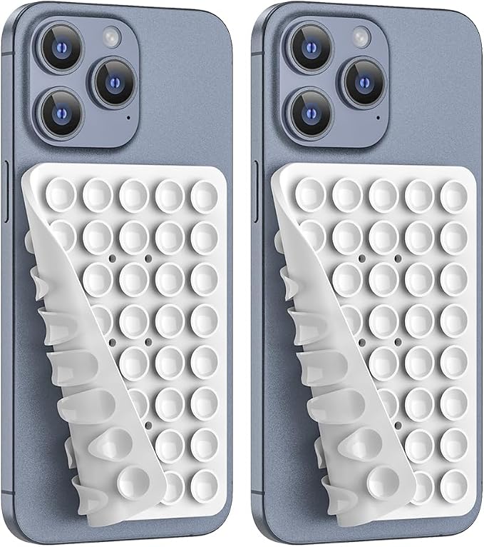 2PACK Silicone Double Sided Suction Phone Case Mount, Detachable Hands Free & by CMZZ