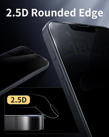 NIMASO for iPhone 16e/13 Pro/13/14 Screen Protector, 2 Pack Privacy Tempered - Image 4