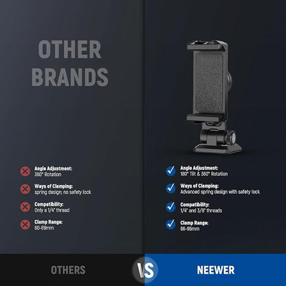 NEEWER Metal Phone Tripod Mount Adapter - Image 6