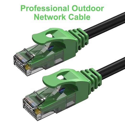 150FT Cat6 Outdoor Ethernet Cable, Heavy Duty Direct Burial, 24AWG CCA Patch - Image 2