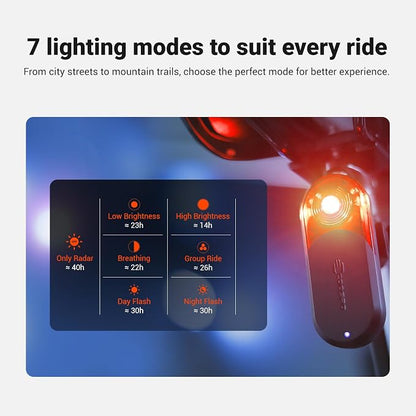 COOSPO TR70 Bike Radar Tail Light, Alerts - Image 5